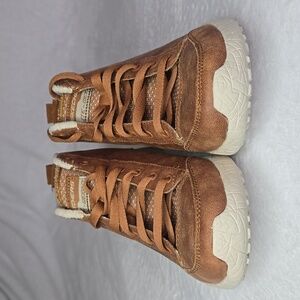 Skechers Tan/Brown Suede High-Top Sneakers